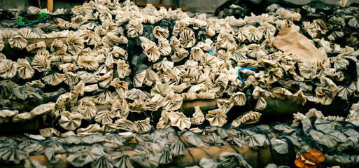 close up of a fishing net