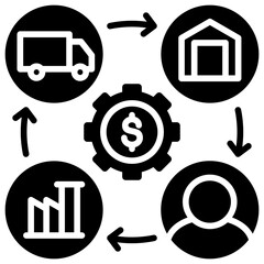Supply Chain Management Icon