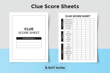Clue Score Sheets