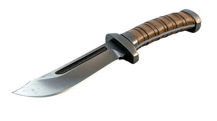 Modern combat knife isolated.