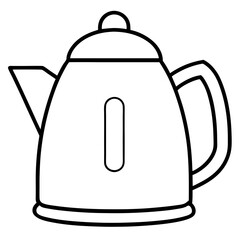 Minimalist Electric Teapot line art Vector Design