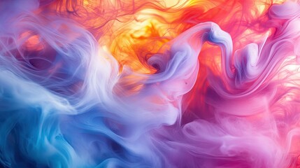 Obraz premium A vibrant swirl of colorful smoke creates an artistic and dynamic visual, full of movement and energy.