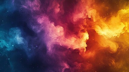 Fototapeta premium A vivid explosion of color with swirling smoke and mist, creating an entrancing and energetic visual effect.
