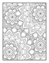 Mandala Coloring Book For Adult. Mandala Coloring Book. coloring page for children and adults.. Ornamental mandala adult coloring book page.