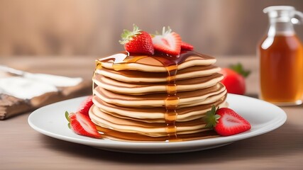 pancakes with strawberry