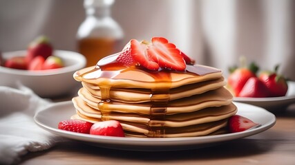 pancakes with strawberry
