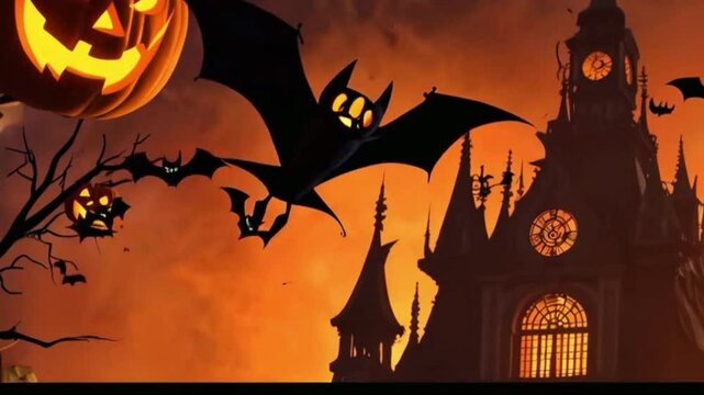 halloween background with pumpkin