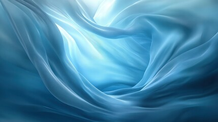 Obraz premium A blue and white fabric with a pattern of waves