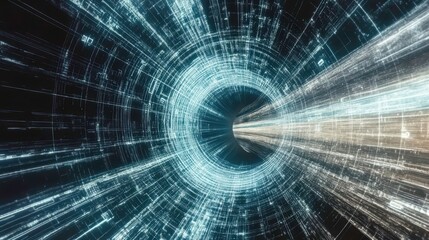 Fototapeta premium A Visual Feast of Future Technology and Dynamic Light and Shadow