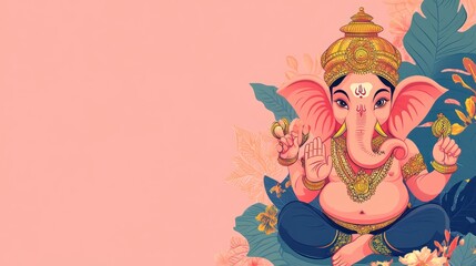 Ganesh Chaturthi Lord Ganesha Festival With Copy Space Clean And Minimal Banner Template Design