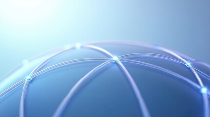 A blue and white globe with a blue and white wire pattern