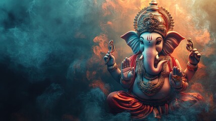 Ganesh Chaturthi Lord Ganesha Festival With Copy Space Clean And Minimal Banner Template Design