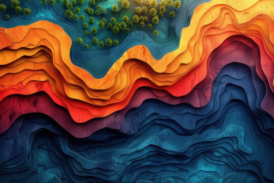 abstract background in colors and patterns for National Public Lands Day
