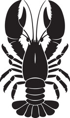 Lobster Silhouette Vector Art Illustration