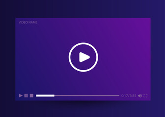Flat video player template for web and mobile apps.