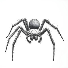 spider on a white background