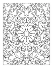 Mandala Coloring Book For Adult. Mandala Coloring Book. Ornamental mandala adult coloring book page.