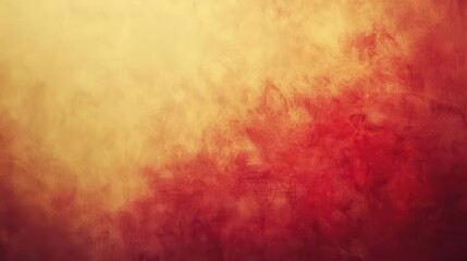Abstract composition in warm hues of yellow and red, blending together smoothly with textured brush strokes.