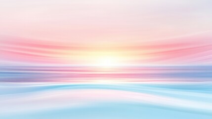A beautiful sunset over the ocean with a pink and blue sky