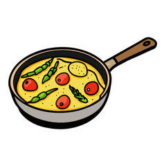 Italian Frittata with Asparagus & Cherry Tomatoes