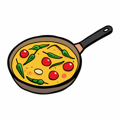Italian Frittata with Asparagus & Cherry Tomatoes