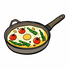 Italian Frittata with Asparagus & Cherry Tomatoes