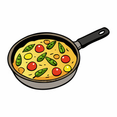 Italian Frittata with Asparagus & Cherry Tomatoes