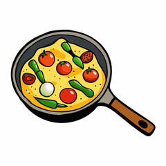 Italian Frittata with Asparagus & Cherry Tomatoes