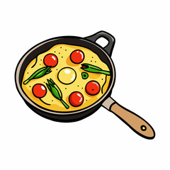 Italian Frittata with Asparagus & Cherry Tomatoes