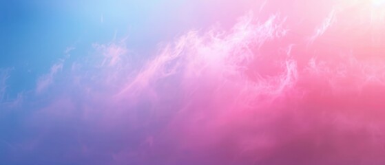 Fototapeta premium A serene composition of soft pink and blue hues blending seamlessly, evoking a dreamy and peaceful atmosphere.
