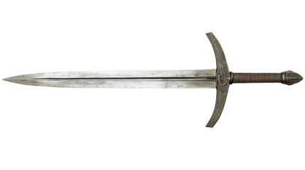 Old sword isolated.