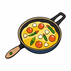 Italian Frittata with Asparagus & Cherry Tomatoes