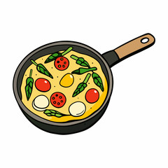 Italian Frittata with Asparagus & Cherry Tomatoes