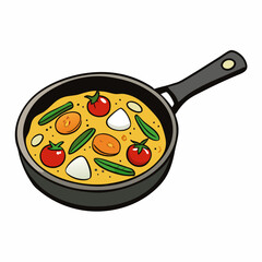 Italian Frittata with Asparagus & Cherry Tomatoes