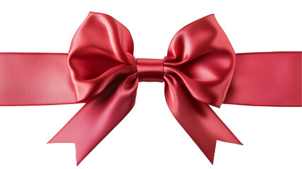 Fototapeta premium Red ribbon bow isolated.