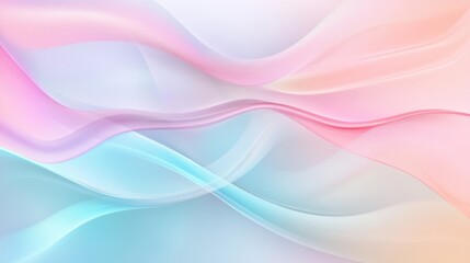 A colorful, flowing wave of pink, blue, and purple