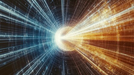 Obraz premium A Visual Feast of Future Technology and Dynamic Light and Shadow