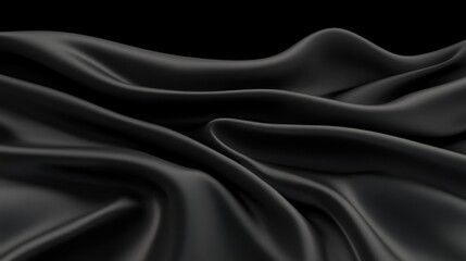 Fototapeta premium A black fabric with a shiny texture