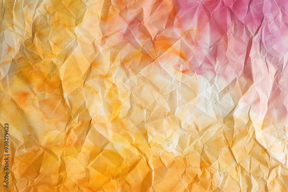 Poster a close-up shot of a crumpled paper with creases and folds