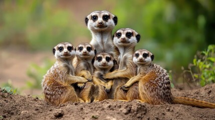 Meerkat Family Portrait