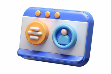 Minimalist Online Meeting Timer concept on white background in Photo Stock