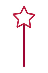 Pointer stick with a star-shaped tip