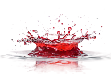 Fresh Splashing Water Drops with Sparkling Effect Isolated on Transparent Background