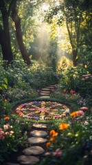 Medicine Wheel Healing Garden Native American Spirituality Religion Spiritual Symbol