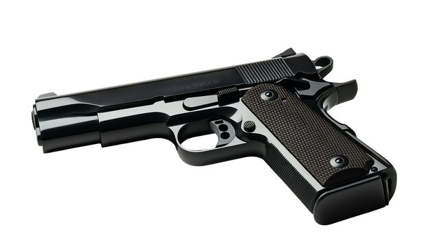 Modern gun isolated.