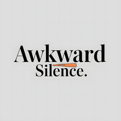 Fototapeta premium Awkward Silence – Minimalist Small Fonts T-Shirt Design, Funny Dramatic Effect.