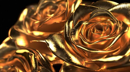 The element of gold, rose, stucco, ornament, frame is beautifully rendered in 3D.