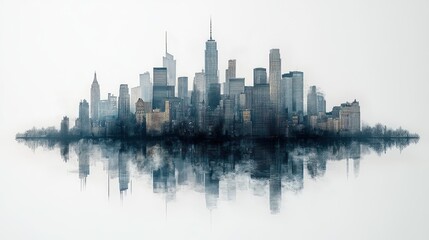 Fototapeta premium City Skyline Reflection