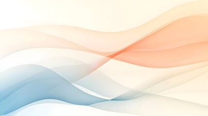 Obraz premium A minimalistic background featuring a soothing palette of soft muted colors and delicate flowing wave patterns designed to create a serene and elegant atmosphere for presentations digital artwork