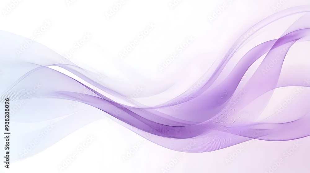 Poster smooth transitioning gradient background with subtle wave patterns in soft purple and white hues ide